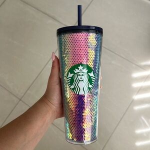 New Rare Purple Sequin Holiday Starbucks Tumbler